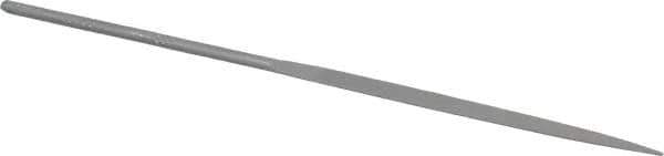 Grobet - 6-1/4" Needle Precision Swiss Pattern Half Round File - Round Handle - Apex Tool & Supply