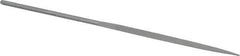 Grobet - 6-1/4" Needle Precision Swiss Pattern Half Round File - Round Handle - Apex Tool & Supply