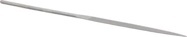 Grobet - 6-1/4" Needle Precision Swiss Pattern Half Round File - Round Handle - Apex Tool & Supply
