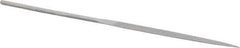 Grobet - 6-1/4" Needle Precision Swiss Pattern Half Round File - Round Handle - Apex Tool & Supply