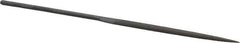 Grobet - 6-1/4" Needle Precision Swiss Pattern Half Round File - Round Handle - Apex Tool & Supply