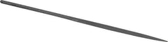 Grobet - 6-1/4" Needle Precision Swiss Pattern Half Round File - Round Handle - Apex Tool & Supply
