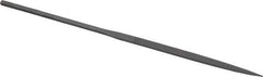 Grobet - 5-1/2" Needle Precision Swiss Pattern Knife File - Round Handle - Apex Tool & Supply