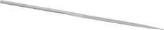 Grobet - 5-1/2" Needle Precision Swiss Pattern Knife File - Round Handle - Apex Tool & Supply