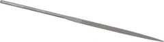 Grobet - 6-1/4" Needle Precision Swiss Pattern Knife File - Round Handle - Apex Tool & Supply