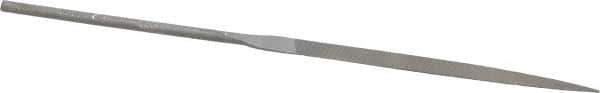 Grobet - 6-1/4" Needle Precision Swiss Pattern Knife File - Round Handle - Apex Tool & Supply