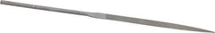 Grobet - 6-1/4" Needle Precision Swiss Pattern Knife File - Round Handle - Apex Tool & Supply