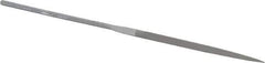 Grobet - 6-1/4" Needle Precision Swiss Pattern Knife File - Round Handle - Apex Tool & Supply