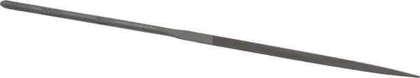 Grobet - 6-1/4" Needle Precision Swiss Pattern Knife File - Round Handle - Apex Tool & Supply