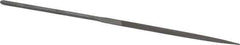 Grobet - 6-1/4" Needle Precision Swiss Pattern Knife File - Round Handle - Apex Tool & Supply