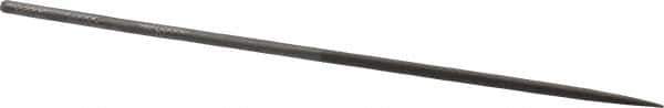 Grobet - 6-1/4" Needle Precision Swiss Pattern Oval File - Round Handle - Apex Tool & Supply