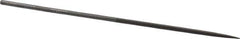 Grobet - 6-1/4" Needle Precision Swiss Pattern Oval File - Round Handle - Apex Tool & Supply