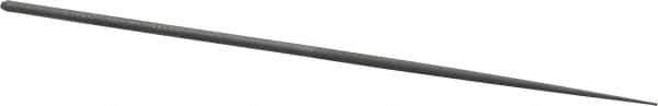 Grobet - 6-1/4" Needle Precision Swiss Pattern Round File - Round Handle - Apex Tool & Supply