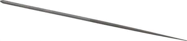 Grobet - 6-1/4" Needle Precision Swiss Pattern Round File - Round Handle - Apex Tool & Supply
