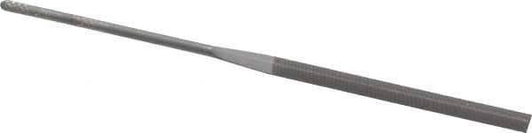 Grobet - 5-1/2" Needle Precision Swiss Pattern Slitting File - Round Handle - Apex Tool & Supply
