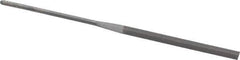 Grobet - 5-1/2" Needle Precision Swiss Pattern Slitting File - Round Handle - Apex Tool & Supply