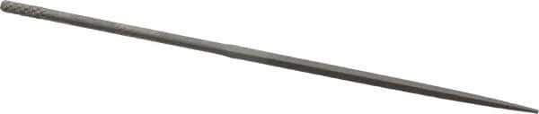 Grobet - 4" Needle Precision Swiss Pattern Square File - Round Handle - Apex Tool & Supply