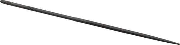 Grobet - 5-1/2" Needle Precision Swiss Pattern Square File - Round Handle - Apex Tool & Supply