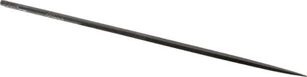 Grobet - 5-1/2" Needle Precision Swiss Pattern Square File - Round Handle - Apex Tool & Supply