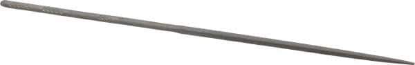 Grobet - 6-1/4" Needle Precision Swiss Pattern Square File - Round Handle - Apex Tool & Supply