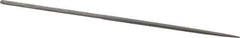 Grobet - 6-1/4" Needle Precision Swiss Pattern Square File - Round Handle - Apex Tool & Supply