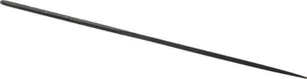 Grobet - 6-1/4" Needle Precision Swiss Pattern Square File - Round Handle - Apex Tool & Supply