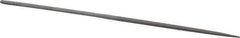Grobet - 6-1/4" Needle Precision Swiss Pattern Square File - Round Handle - Apex Tool & Supply