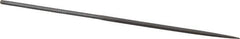 Grobet - 6-1/4" Needle Precision Swiss Pattern Square File - Round Handle - Apex Tool & Supply