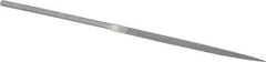 Grobet - 4" Needle Precision Swiss Pattern Three Square File - Round Handle - Apex Tool & Supply