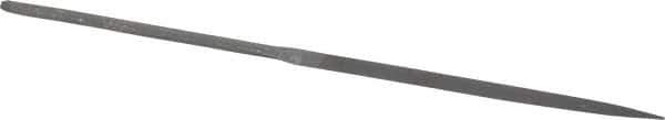 Grobet - 5-1/2" Needle Precision Swiss Pattern Three Square File - Round Handle - Apex Tool & Supply