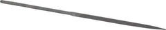 Grobet - 5-1/2" Needle Precision Swiss Pattern Three Square File - Round Handle - Apex Tool & Supply