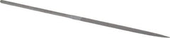 Grobet - 6-1/4" Needle Precision Swiss Pattern Three Square File - Round Handle - Apex Tool & Supply