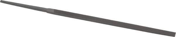 Grobet - 6-1/4" Needle Precision Swiss Pattern Three Square File - Round Handle - Apex Tool & Supply