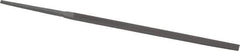 Grobet - 6-1/4" Needle Precision Swiss Pattern Three Square File - Round Handle - Apex Tool & Supply