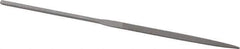 Grobet - 6-1/4" Needle Precision Swiss Pattern Warding File - Round Handle - Apex Tool & Supply