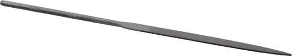 Grobet - 6-1/4" Needle Precision Swiss Pattern Warding File - Round Handle - Apex Tool & Supply
