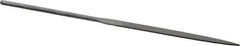 Grobet - 6-1/4" Needle Precision Swiss Pattern Warding File - Round Handle - Apex Tool & Supply