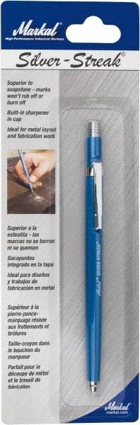 Markal - Metallic Silver Graphite Petroleum Base Marker - Fine Tip - Apex Tool & Supply
