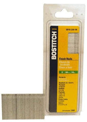 Stanley Bostitch - 16 Gauge 2" Long Finishing Nails for Power Nailers - Steel, Galvanized Finish, Straight Stick Collation, Chisel Point - Apex Tool & Supply