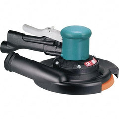 Dynabrade - 10,000 OPM, 23 CFM Air Consumption, Palm Air Orbital Sander - Round Pad, 1/4 NPT Inlet - Apex Tool & Supply