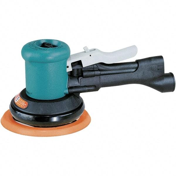 Dynabrade - 12,000 OPM, 23 CFM Air Consumption, Palm Air Orbital Sander - Round Pad, 1/4 NPT Inlet - Apex Tool & Supply