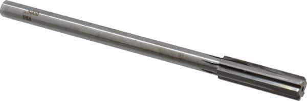 Made in USA - 0.58" Carbide-Tipped 6 Flute Chucking Reamer - Straight Flute, 7/16" Straight Shank, 2" Flute Length, 8" OAL - Apex Tool & Supply