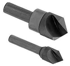 Hertel - 2-1/2" Head Diam, 3/4" Shank Diam, 1 Flute 100° High Speed Steel Countersink - 4-3/4" OAL, Straight Shank - Apex Tool & Supply