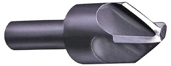 Hertel - 1" Head Diam, 1/2" Shank Diam, 4 Flute 90° High Speed Steel Countersink - 2-13/16" OAL, Straight Shank - Apex Tool & Supply