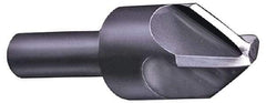 Hertel - 1-1/4" Head Diam, 1/2" Shank Diam, 4 Flute 60° High Speed Steel Countersink - 3-3/8" OAL, Straight Shank - Apex Tool & Supply