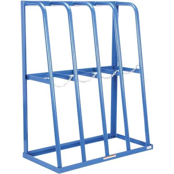 Vestil - 4 Bay, 1,500 Lb Capacity, Blue Vertical Storage Rack - 48" Wide x 60" High x 24" Deep - Apex Tool & Supply