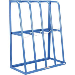 Vestil - 4 Bay, 1,500 Lb Capacity, Blue Vertical Storage Rack - 48" Wide x 60" High x 24" Deep - Apex Tool & Supply