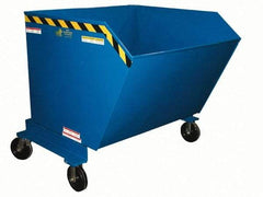 Vestil - 2,000 Lb Load Capacity, 1.0 Cu Yd, Steel Dump Hopper - 58-13/16" Wide x 52-7/8" Long x 37-3/8" High, Blue - Apex Tool & Supply