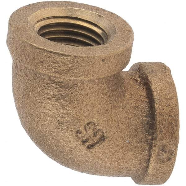 Merit Brass - Class 125, 1/4" Internal Pipe, Brass 90° Street Elbow - FBSPT x FBSPT - Apex Tool & Supply