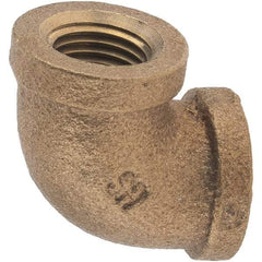 Merit Brass - Class 125, 1/4" Internal Pipe, Brass 90° Street Elbow - FBSPT x FBSPT - Apex Tool & Supply